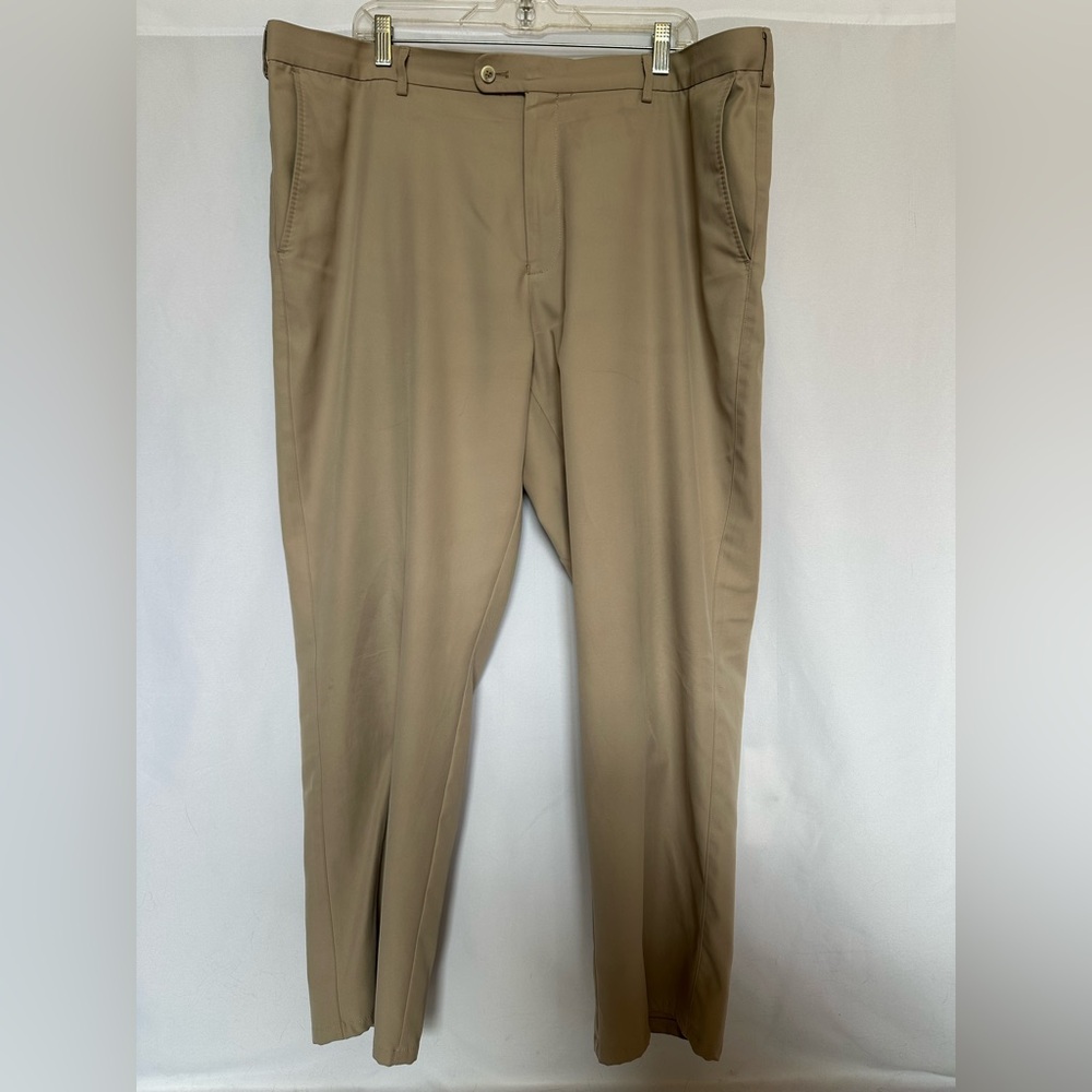 Peter Millar Crown Sport Performance Khaki Golf Pants 42/32 Tan Wicking